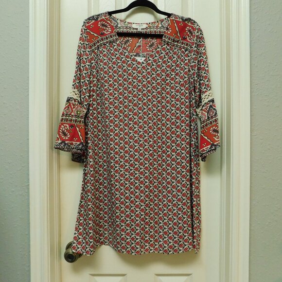 Dresses & Skirts - UMGEE USA Boho Hippie V-neck Bell Sleeve 3/4 Lightweight Womens Small